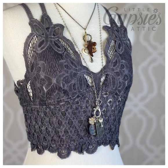 POL Longline Mineral Wash Lace Bralette - Picture 5 of 12